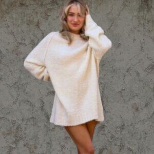 Free People Women's NEW Teddy Sweater Tunic  SZ S